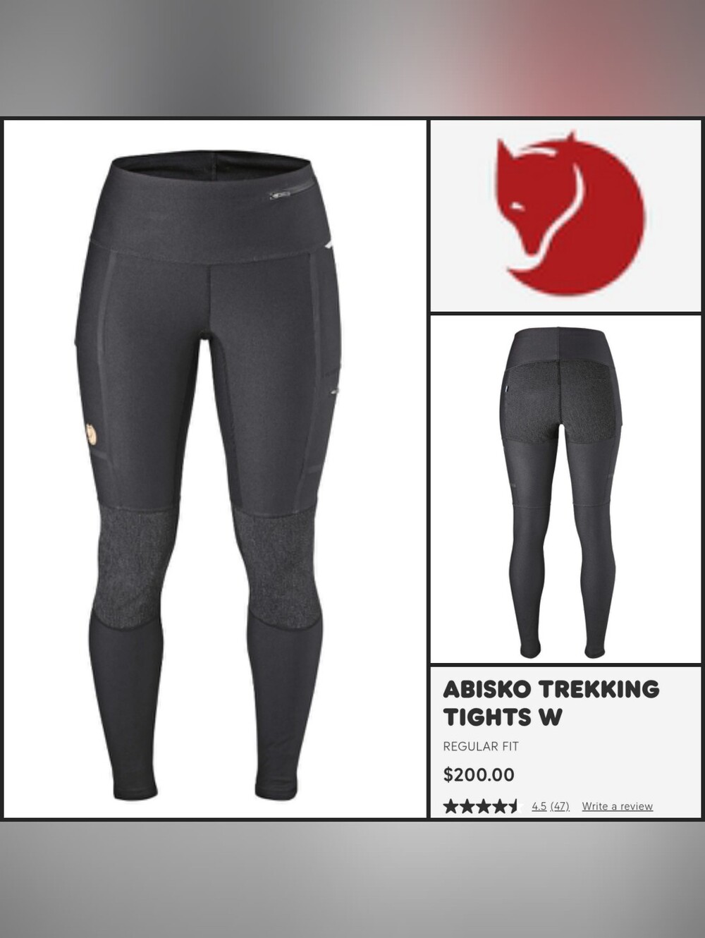 Like New FJALLRAVEN Abisko Trekking legging Hiking Camping Outdoor Pant Small - Picture 2 of 10